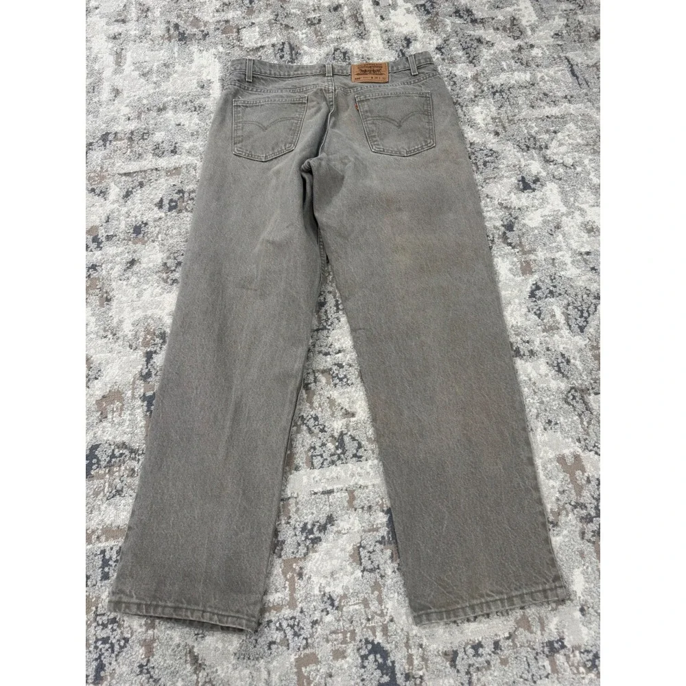 Vintage Levis‎ 550 Relaxed Fit Jeans Mens 38x32 Olive Brown Faded Denim USA 1997